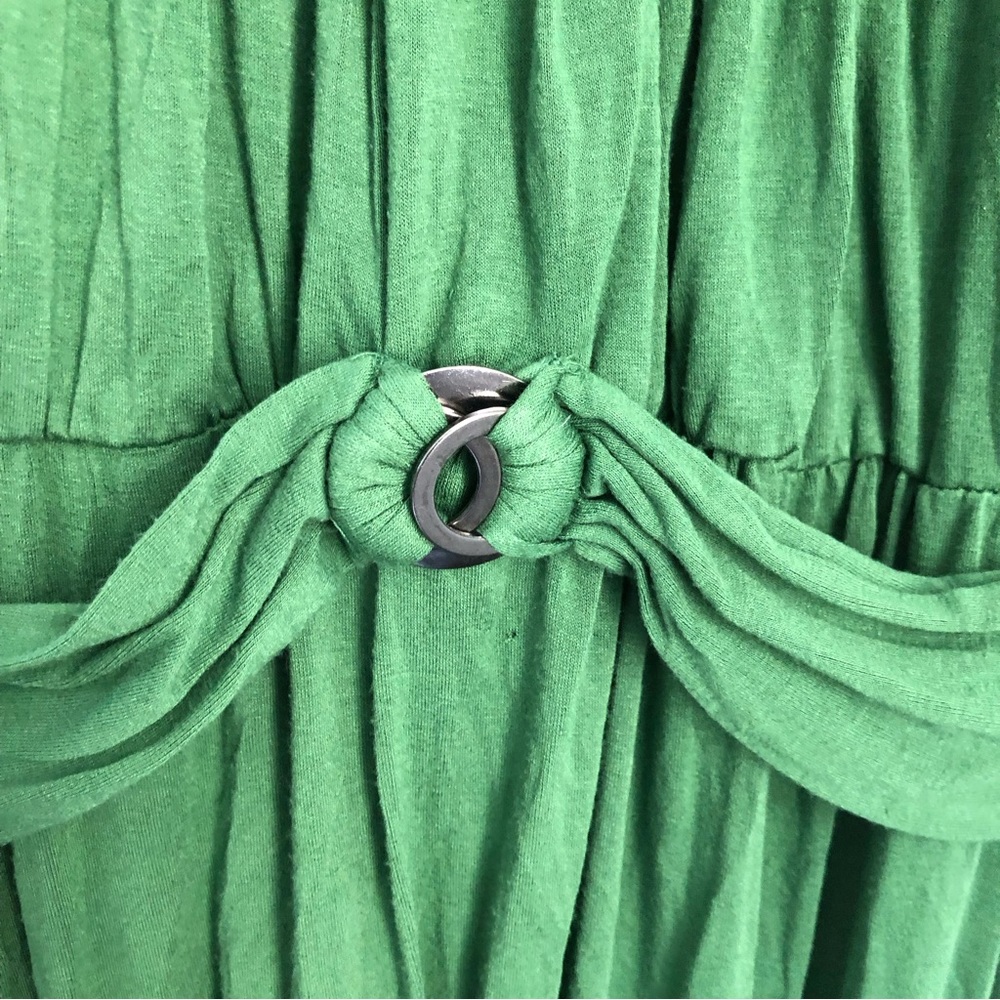 Max Studio Green Maxi Halter Strap Dress SZ L. Viscose/ spandex - Picture 3 of 16